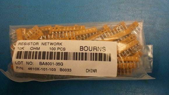 (25 PCS) 4610X-101-103 Bourns Resistor Networks & Arrays 10Pin 2% 10K Bussed