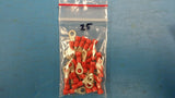 (25 PCS) R4148SFT HOLLINGSWORTH TERMINAL, RING, AWG 22-16,STUD SIZE 8,INSULATED