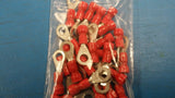 (25 PCS) R4148SFT HOLLINGSWORTH TERMINAL, RING, AWG 22-16,STUD SIZE 8,INSULATED