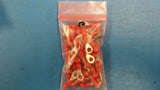 (50 PCS) R4148SFT HOLLINGSWORTH TERMINAL, RING, AWG 22-16,STUD SIZE 8,INSULATED