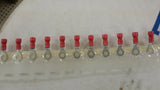 (50 PCS) R4148SFT HOLLINGSWORTH TERMINAL, RING, AWG 22-16,STUD SIZE 8,INSULATED