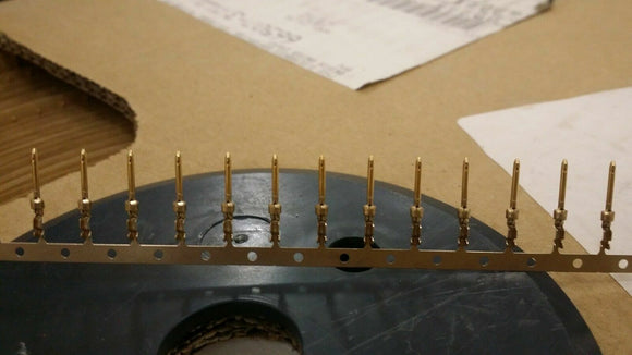 (25 PCS) 66507-3 AMP Contact PIN 20 Size Crimp ST Cable Mount 24-28AWG Strip
