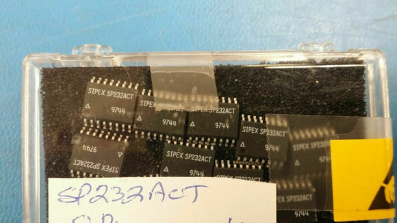 (2 PCS) SP232ACT SIPEX Transceiver; RS-232 120kbps 2TX/2RX; 5V SOIC-16