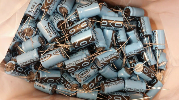 (15 PCS) XRL100V220 XICON Electrolytic Capacitor 220uF 100V 13X21mm 20% Radial