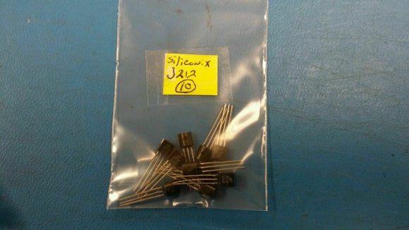 (10 PCS) J212 SILICONIX RF JFET Transistor N-Channel 25V 15mA TO-92