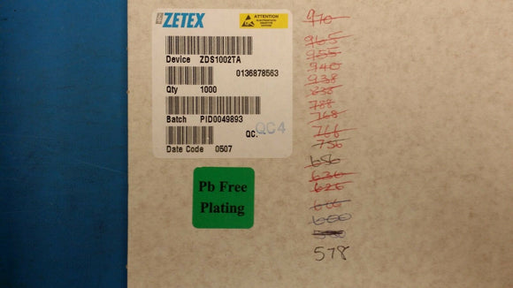 (25 PCS) ZDS1002TA ZETEX Complementary Current Mirror 8-Pin SOT-223