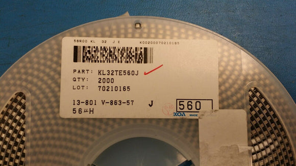 (100 PCS) KL32TE560J KOA General Purpose Inductor 56uH 5% Ferrite-Core SMD 1210