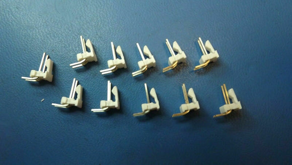 (11PCS) 640457-2 TE Connectivity 02P MTA100 HDR ASSY SQ R/A F/L