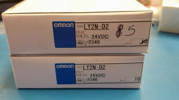 (1 PC) LY2N-D2-DC24 OMRON RELAY GEN PURPOSE DPDT 10A 24V ROHS