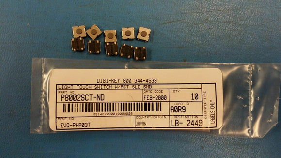 (10 PCS) EVQ-PHP03T PANASONIC SWITCH TACTILE SPST-NO 0.02A 15V