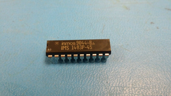 (2 PCS) IMS1403P-45 INMOS Standard SRAM, 16KX1, 40ns, CMOS, PDIP20