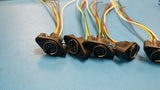 (5 PCS) MDC-166-010A PDI CONN FEMALE MINI DIN 6 CONTACTS 10cm(4") PANEL MOUNT