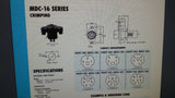 (5 PCS) MDC-166-010A PDI CONN FEMALE MINI DIN 6 CONTACTS 10cm(4") PANEL MOUNT