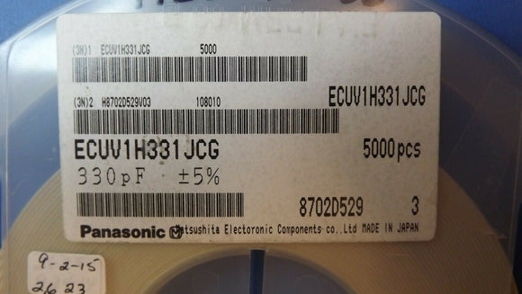 (100PCS) ECU-V1H331JCG PANASONIC CAP CER 330PF 50V C0G/NP0 0805