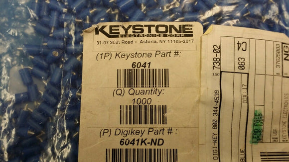 (10 PCS) 6041 KEYSTONE Test Plugs & Test Jacks BLUE PC TEST JACK