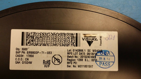 (2 PCS) SIR880DP-T1-GE3 VISHAY MOSFET N-CH 80V 60A PPAK SO-8 ROHS