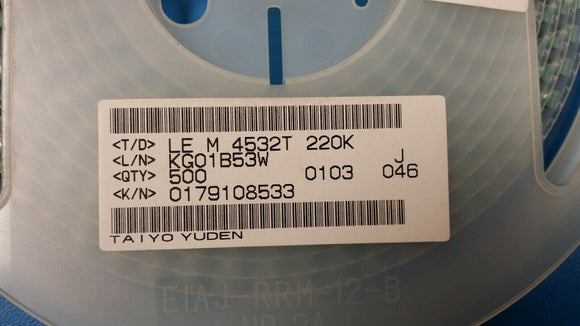 (10 PC) LEM4532T220K Taiyo Yuden General Purpose Inductor 22uH 10% 1 Element SMD