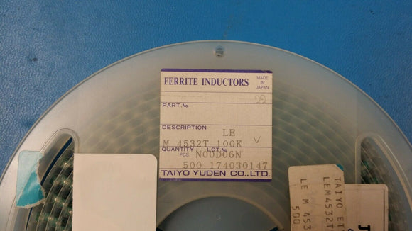 (10 PC) LEM4532T100K Taiyo Yuden General Purpose Inductor 10uH 10% 1 Element SMD