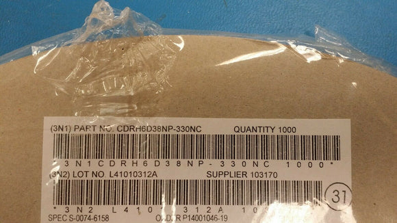 (10 PCS) CDRH6D38NP-330NC Sumida Fixed Inductors 33uH 1.1A 30% SMD ROHS