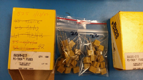 (1 PC) 89096-015 Eaton Bussmann PC-Tron® Subminiature Fuses 125V 5A