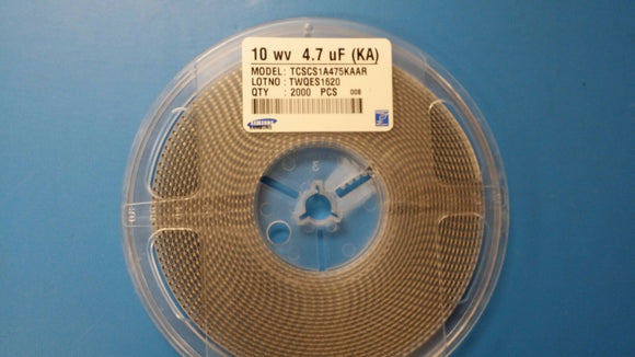 (2000 PCS) TCSCS1A475KAAR SAMSUNG Cap Tant Solid 4.7uF 10V A CASE 10% ROHS