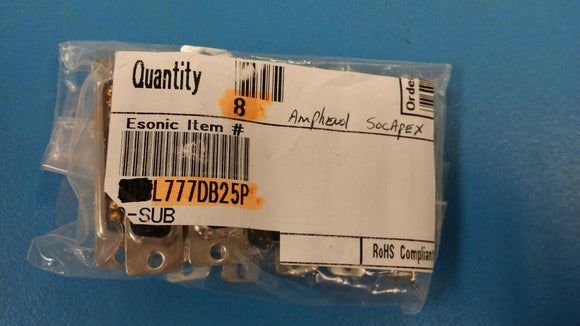 (1 PC) L777DB25P Amphenol CONN D-SUB PLUG 25P SLDR CUP ROHS