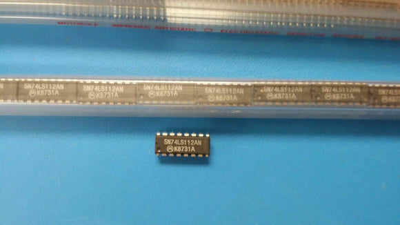 (10 PC) SN74LS112AN MOT Flip Flop JK-Type Neg-Edge 2-Element 16-Pin PDIP
