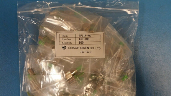 (100 PCS) PF31A-A6 SEIKOH GIKEN FC/APC, 0.9mm Type, 126um, CONNECTOR