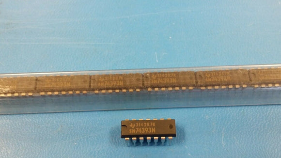 (25 PCS) SN74393N TI TTL DUAL BINARY COUNTER 4 BIT 14 PIN DIP
