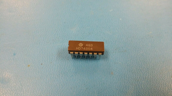 (1 PC) HD74S04 Hitachi, Ltd. Inverter, TTL, CDIP14