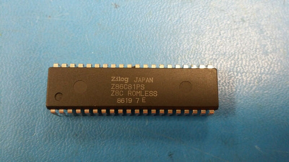(1 PC) Z86C81PS ZILOG Microcontroller, 8-Bit, Z8 CPU, 8MHz, CMOS, PDIP40