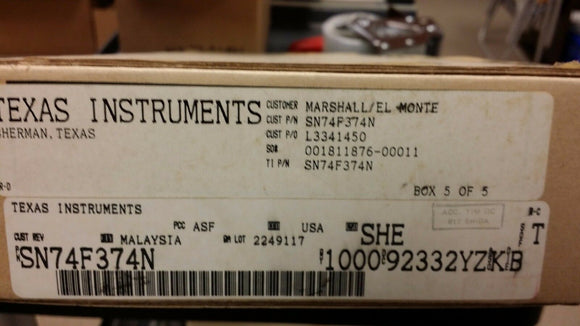 (20 PCS) SN74F374N Flip Flop D-Type Bus Interface Pos-Edge 3-ST 1-Element PDIP20
