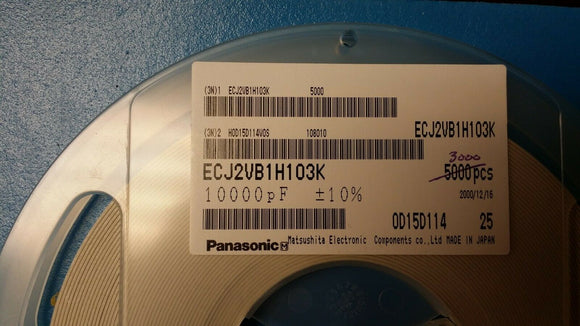 (25 PCS) ECJ-2VB1H103K Panasonic MLCC Cer Cap 10000pF ±10% 50V X7R 0805