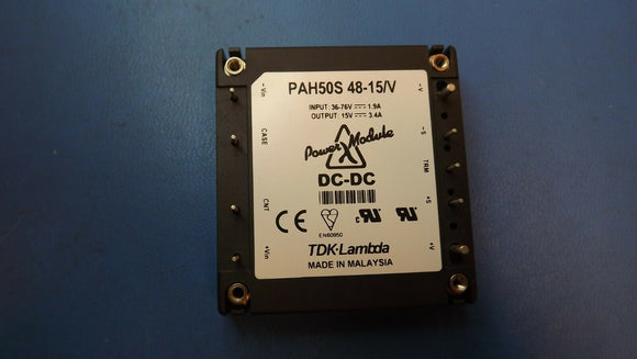 (1) PAH50S-48-15/V LAMBDA Isolated DC/DC Converters 51W 15V 3.4A