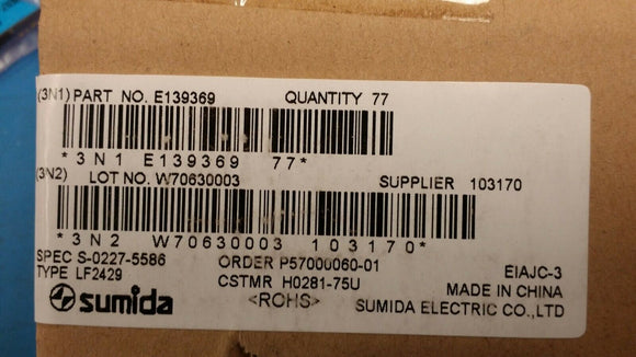 (1 PC) LF2429 E139369 SUMIDA AC COMMON MODE COIL L:25.6 XW:18.4mm H:30.1mm