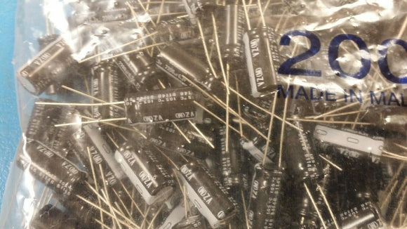(20 PCS) UVZ0J222MPD1 Electrolytic Capacitor 2200uF 6.3 Volts 20% 105°C BULK