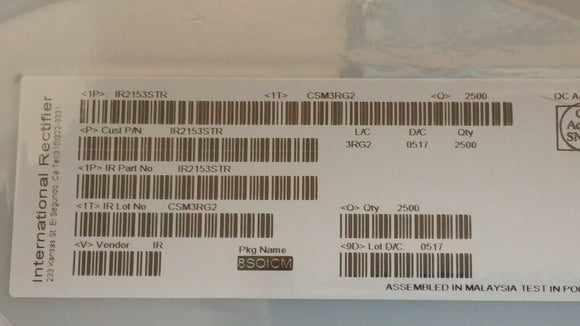 (25 PCS) IR2153STR Half-Bridge Gate Driver IC RC Input Circuit 8-SOIC