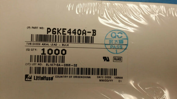 (10 PCS) P6KE440A-B LITTELFUSE TVS DIODE 376V 602V DO204AC ROHS