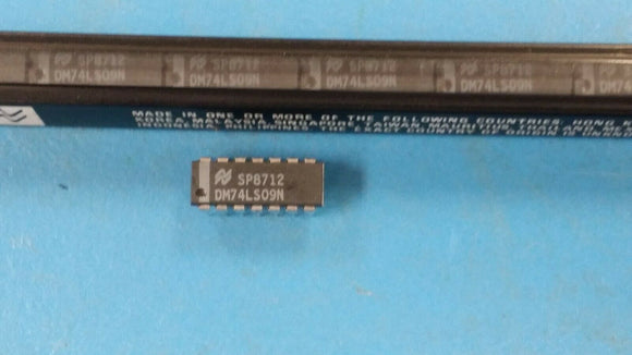 (10 PCS) DM74LS09N NSC AND Gate IC 4 Channel Open Collector 14-PDIP