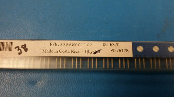 (10PCS) 3386W-1-102 Trimmer Resistors - Through Hole 3/8