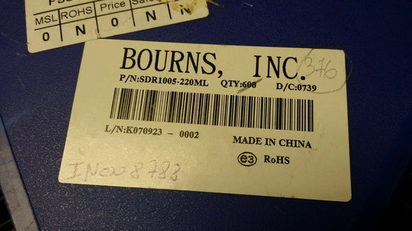 (10 PCS) SDR1005-220ML BOURNS FIXED IND 22UH 2A 100 MOHM 20%  SMD ROHS