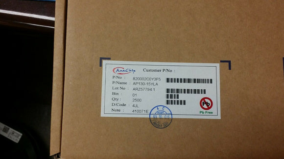 (10 PCS) AP130-15YLA LDO Regulator Pos 1.5V 0.3A 4-Pin(3+Tab) SOT-89 ROHS