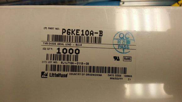 (1000pcs) P6KE10A-B TVS DIODE 8.55V 14.5V DO204AC