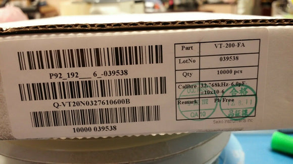 (100pcs) VT200F-6PF20PPM VT-200-F / 32.768KHZ / 6PF / +/-20PPM