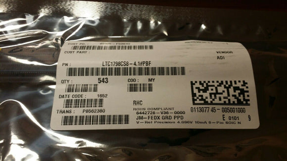 (10 PCS) LTC1798CS8-4.1#PBF AD, Series Voltage Reference IC ±0.15% 8-SOIC ROHS