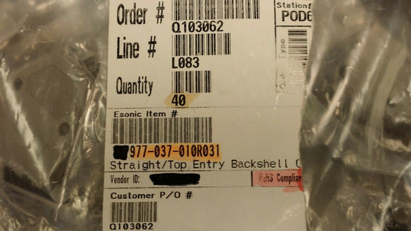 (10pcs) 977-037-010R031 CONN BACKSHELL 37POS 180DEG GRAY