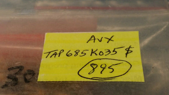 (10 PCS) TAP685K035S AVX CAP TANT 6.8UF 10% 35V 125°C RADIAL