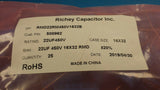 (5PC) ALUMINIUM ELECTROLYTIC CAPACITOR 22uF 450V 20% AXIAL ROHS RMD22RM450V1632B