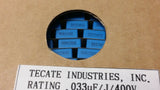 (25 PCS) 9247-400/333J TECATE FILM CAPACITOR 0.033uF 400V 5% RADIAL