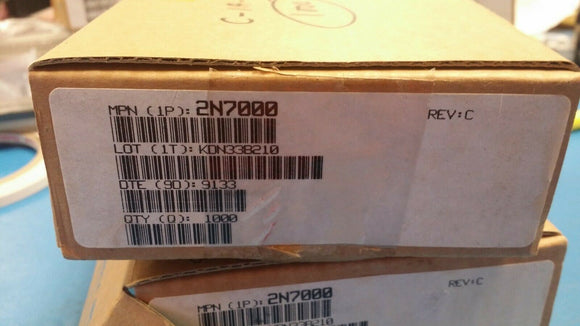 (100pcs) 2N7000 Trans MOSFET N-CH 60V 0.2A 3-Pin TO-92